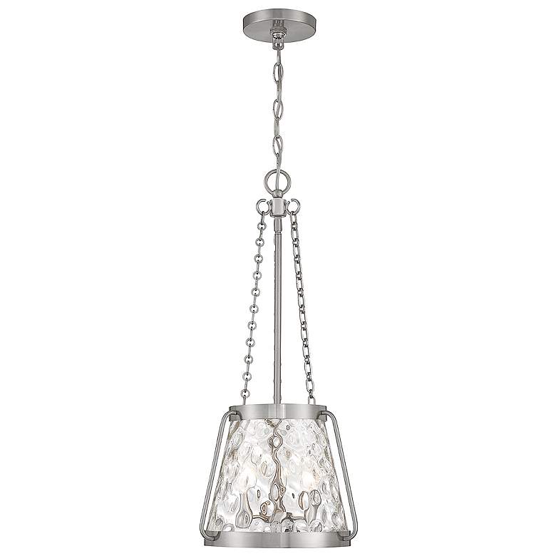 Image 1 Savoy House Crawford 12"W Satin Nickel 3-Light Mini Pendant