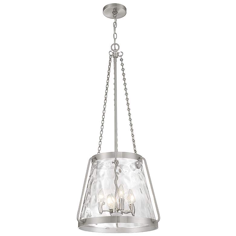 Image 3 Savoy House Crawford 18"W Satin Nickel 4-Light Pendant more views
