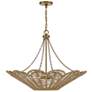 1_Savoy House Cyperas 30"W Warm Brass and Rope Pendant Light