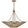 Savoy House Cyperas 30"W Warm Brass and Rope Pendant Light