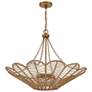 3_Savoy House Cyperas 30"W Warm Brass and Rope Pendant Light more views