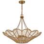 5_Savoy House Cyperas 30"W Warm Brass and Rope Pendant Light more views