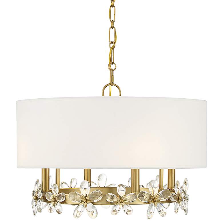 Image 1 Savoy House Dahlia 21 inch Wide Warm Brass 4-Light Pendant