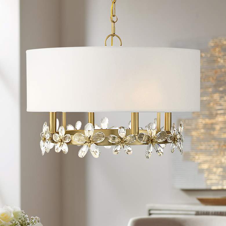 Image 1 Savoy House Dahlia 21" Wide Warm Brass 4-Light Pendant