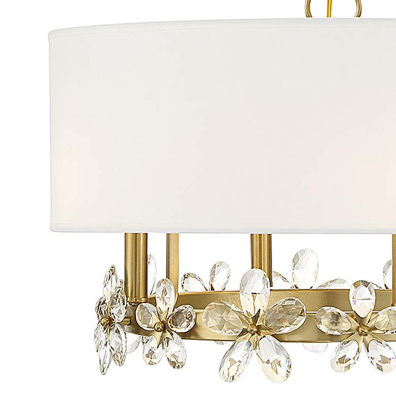 Image 3 Savoy House Dahlia 21" Wide Warm Brass 4-Light Pendant more views
