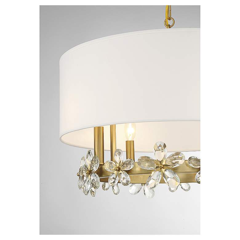 Image 4 Savoy House Dahlia 21" Wide Warm Brass 4-Light Pendant more views