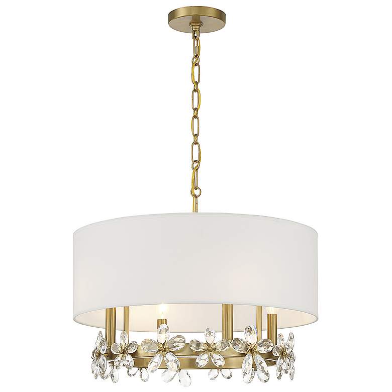 Image 7 Savoy House Dahlia 21" Wide Warm Brass 4-Light Pendant more views