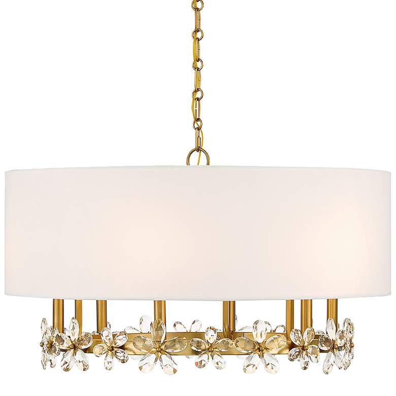 Image 1 Savoy House Dahlia 30" Wide Warm Brass 6-Light Chandelier