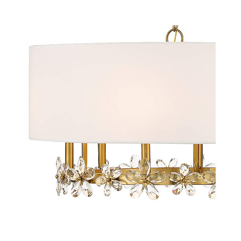 Image 2 Savoy House Dahlia 30" Wide Warm Brass 6-Light Chandelier more views