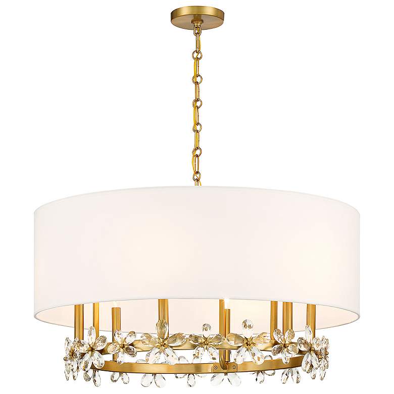 Image 4 Savoy House Dahlia 30" Wide Warm Brass 6-Light Chandelier more views