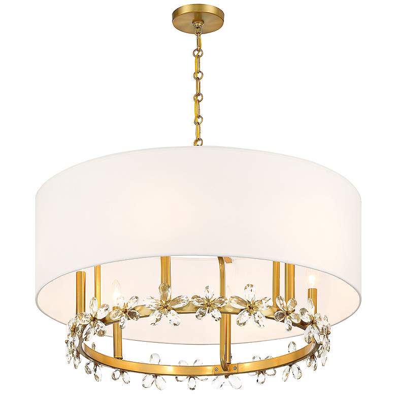 Image 5 Savoy House Dahlia 30" Wide Warm Brass 6-Light Chandelier more views
