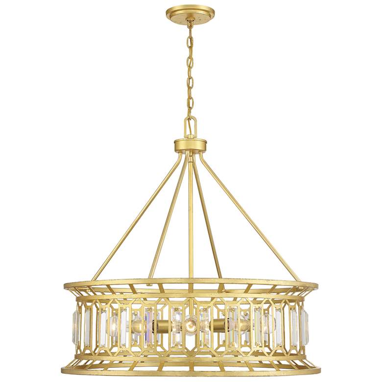 Image 1 Savoy House Daintree 30 inch Wide True Gold 8-Light Pendant