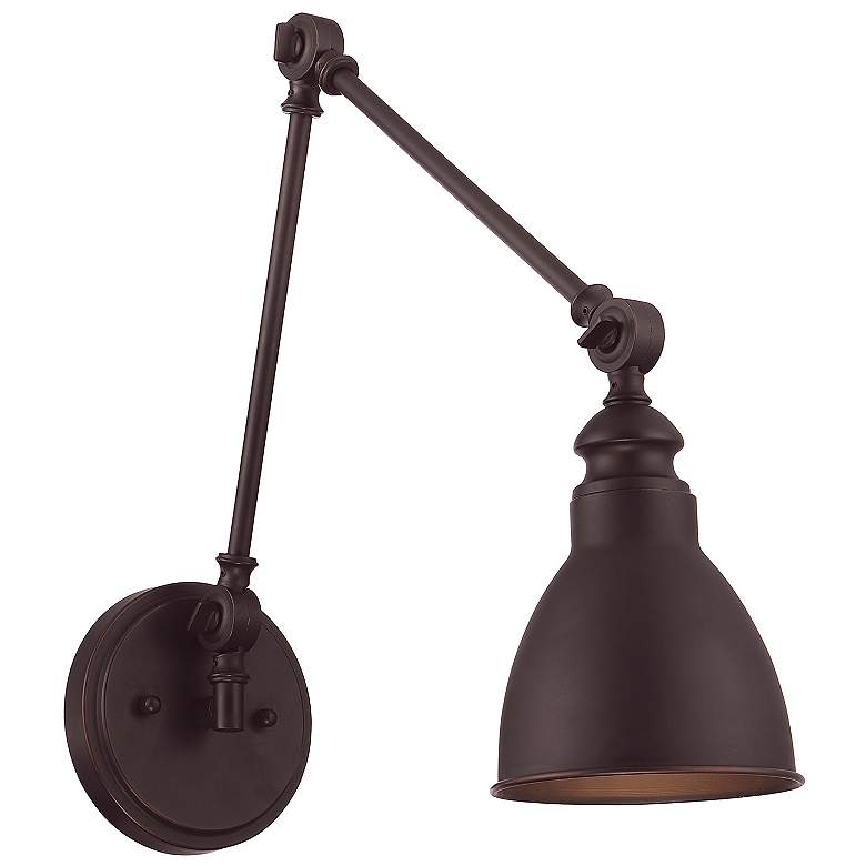Image 2 Savoy House Dakota English Bronze Swing Arm Wall Lamp