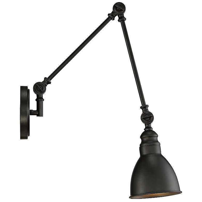 Image 5 Savoy House Dakota Matte Black Adjustable Wall Lamp more views