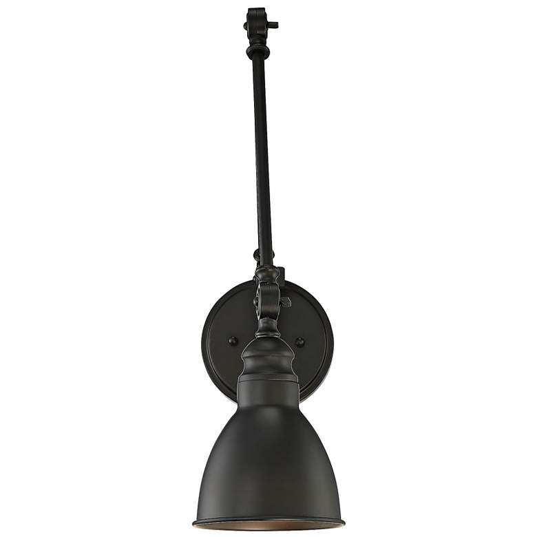 Image 7 Savoy House Dakota Matte Black Adjustable Wall Lamp more views