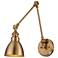 Savoy House Dakota Warm Brass Adjustable Swing Arm Wall Lamp