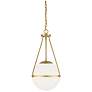 Savoy House Darby 13 1/4"W Natural Brass Orb Pendant Light