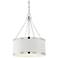 Savoy House Delphi 19" Wide White with Polished Nickel Acccents Pendan