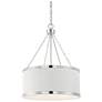 Savoy House Delphi 19" Wide White with Polished Nickel Acccents Pendan