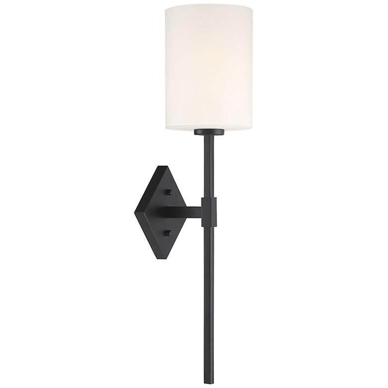 Image 1 Savoy House Destin 22" High Matte Black Wall Sconce
