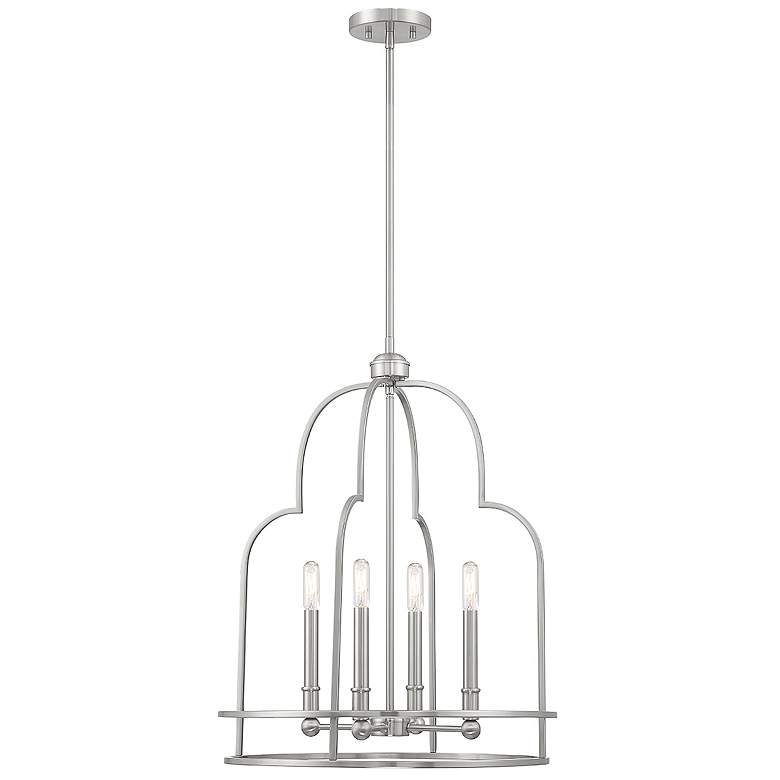 Image 1 Savoy House Diplomat 20" Wide Satin Nickel 4-Light Pendant