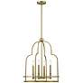 1_Savoy House Diplomat 20" Wide Warm Brass 4-Light Pendant