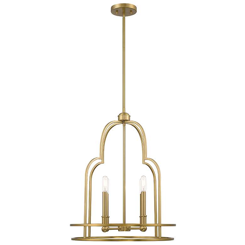 Image 5 Savoy House Diplomat 20" Wide Warm Brass 4-Light Pendant more views
