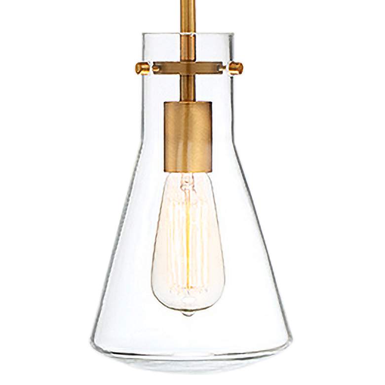 Image 2 Savoy House Doppio 6 1/4" Wide Natural Brass Mini Pendant more views