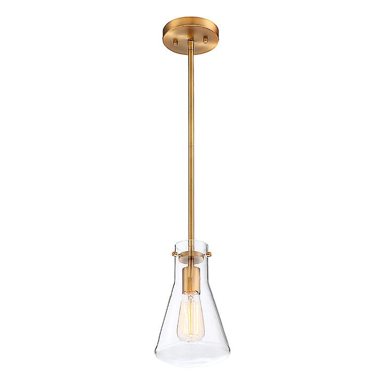 Image 4 Savoy House Doppio 6 1/4" Wide Natural Brass Mini Pendant more views