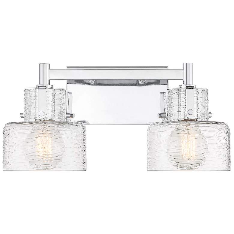 Image 1 Savoy House Dover 8 1/4" High Chrome 2-Light Wall Sconce
