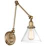 5_Savoy House Drake Warm Brass Adjustable Swing Arm Wall Lamp more views