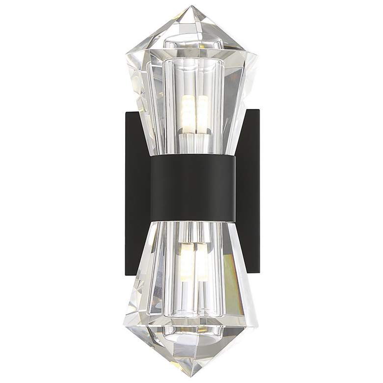 Image 3 Savoy House Dryden 12" High Matte Black 2-Light Wall Sconce more views