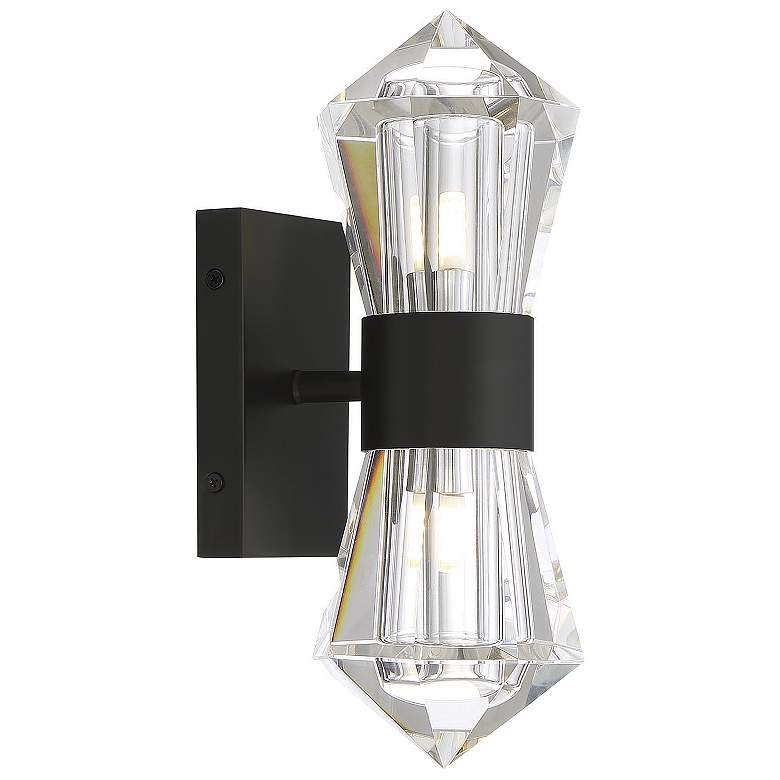 Image 4 Savoy House Dryden 12" High Matte Black 2-Light Wall Sconce more views