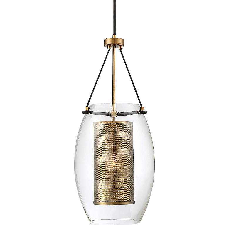 Image 1 Savoy House Dunbar 12" Wide Warm Brass Bronze Mini Pendant