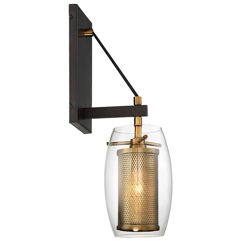 Image 4 Savoy House Dunbar 16" High Warm Brass Bronze Wall Sconce more views