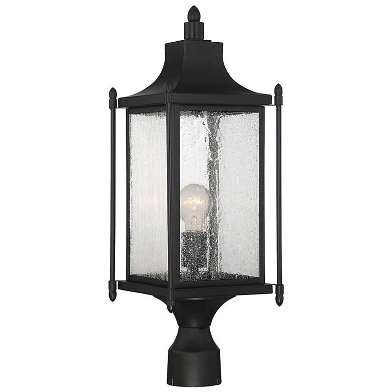Image 1 Savoy House Dunnmore 23 1/2" High Black Outdoor Post Light
