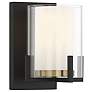 4_Savoy House Eaton 8.25" High Matte Black & Warm Brass Accents Wall more views