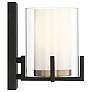 5_Savoy House Eaton 8.25" High Matte Black & Warm Brass Accents Wall more views