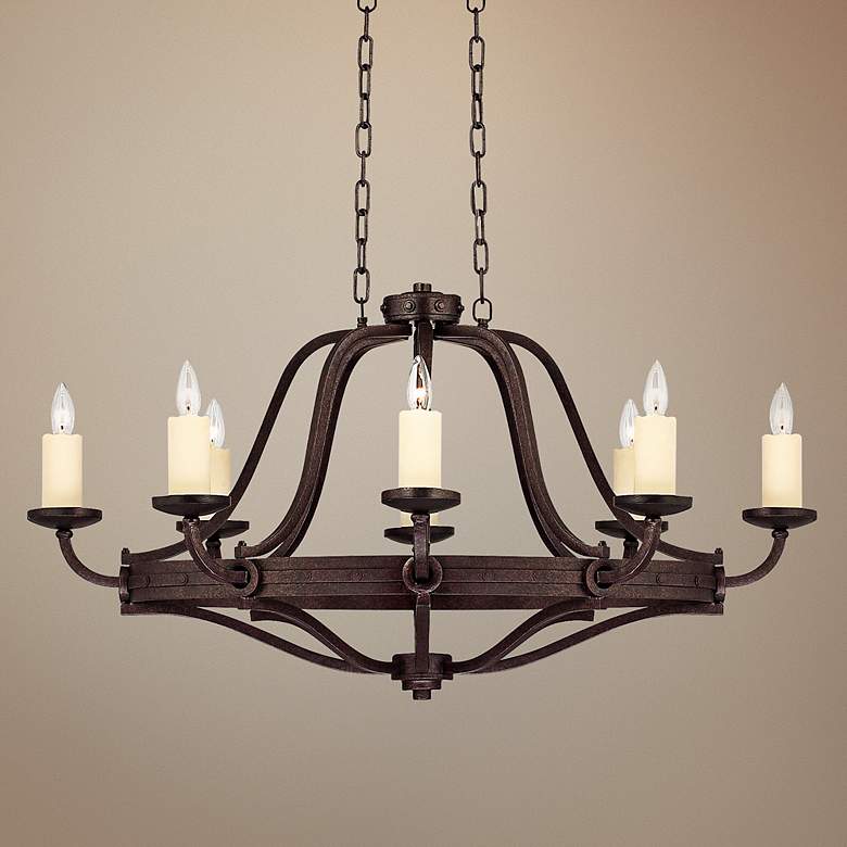 Image 1 Savoy House Elba 27 1/2 inch Wide Oiled Copper Chandelier