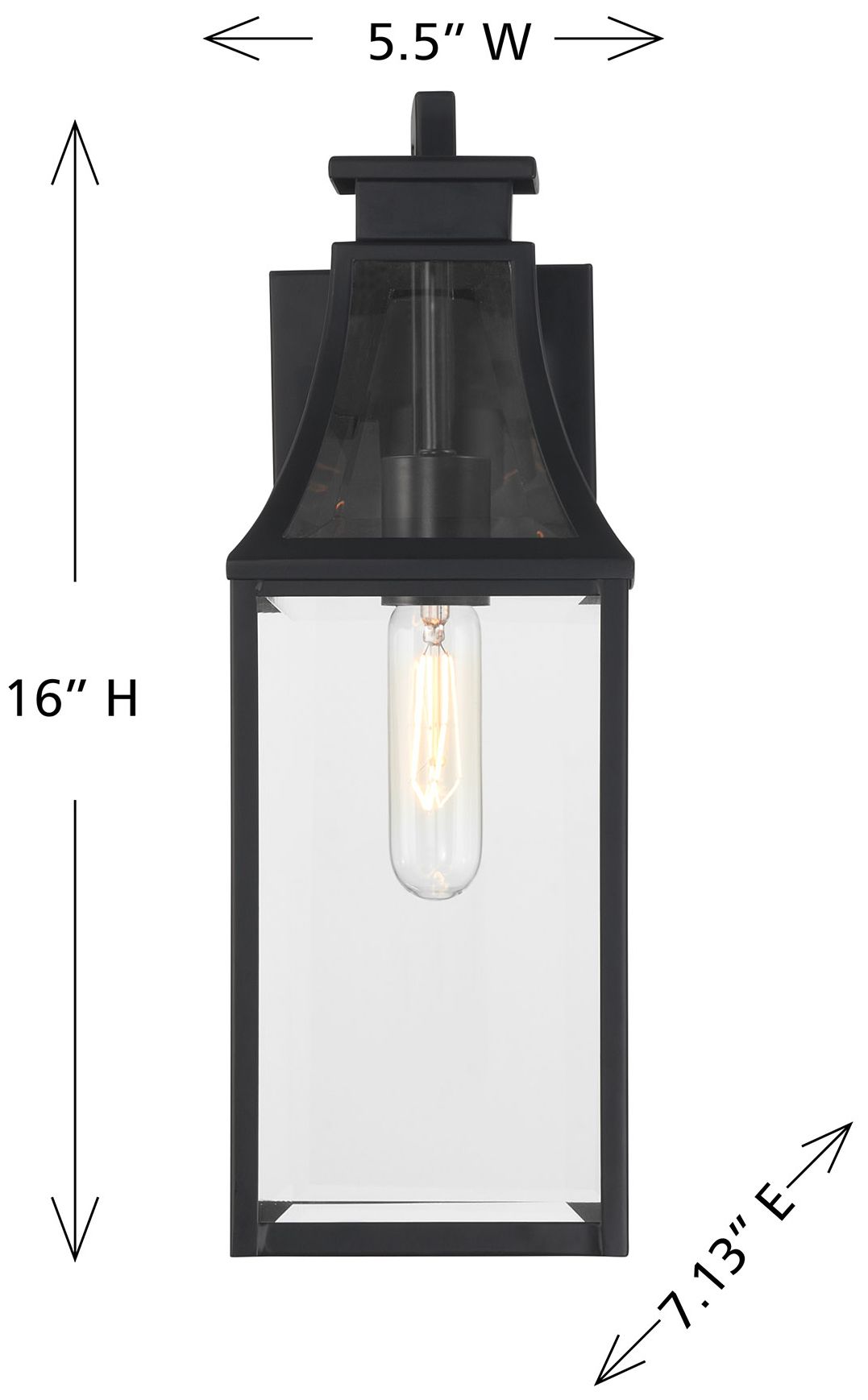 Image 6 Savoy House Emery 16" High Matte Black Outdoor Wall Light more views