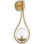 1_Savoy House Encino 20" High Warm Brass Wall Sconce