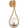 3_Savoy House Encino 20" High Warm Brass Wall Sconce more views