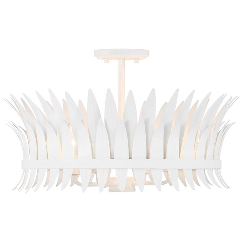 Image 1 Savoy House Ensley 20"W Bisque White 4-Light Ceiling Light