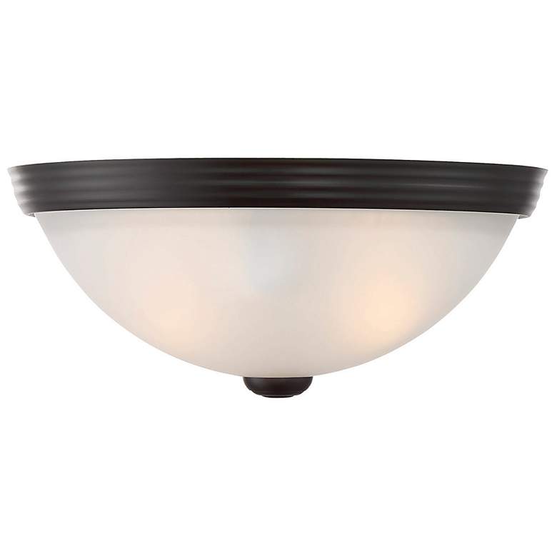 Image 1 Savoy House Essentials 11" Wide English Bronze 2-Light Ceiling Light