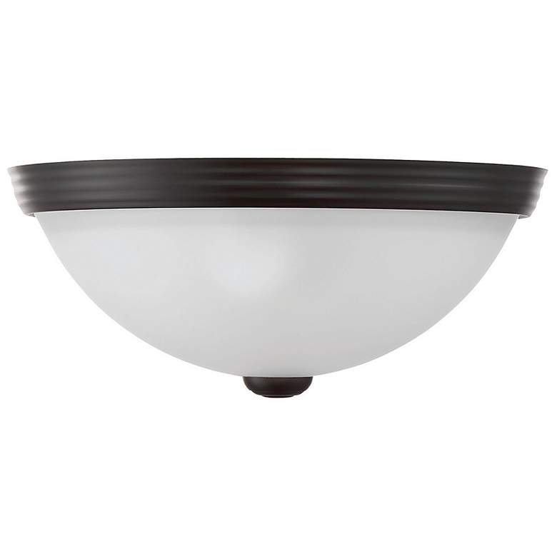 Image 2 Savoy House Essentials 11" Wide English Bronze 2-Light Ceiling Light more views