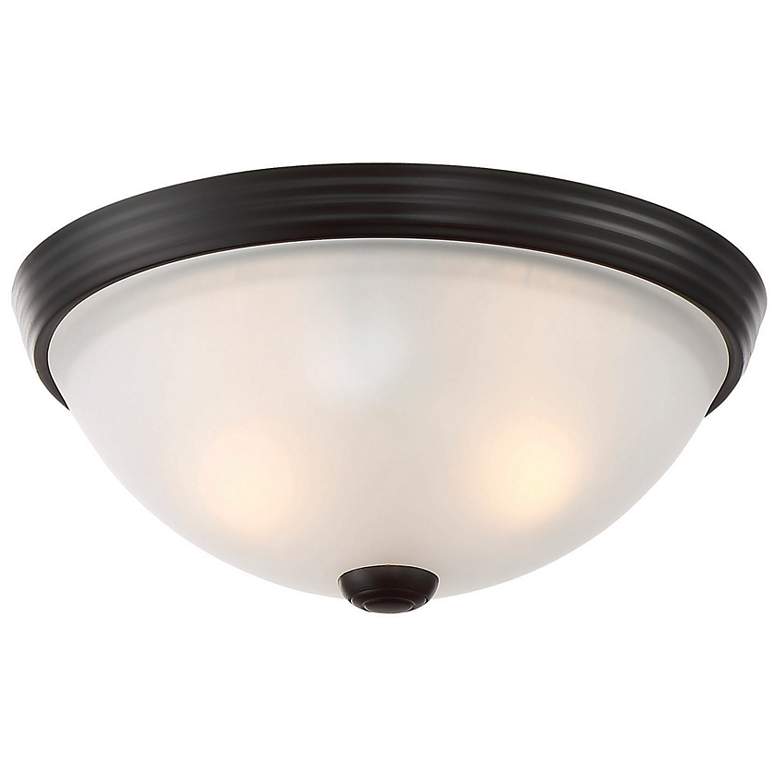Image 4 Savoy House Essentials 11" Wide English Bronze 2-Light Ceiling Light more views