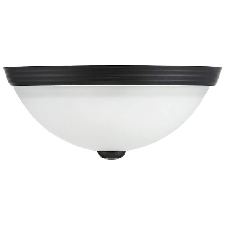 Image 2 Savoy House Essentials 11" Wide Matte Black 2-Light Ceiling Light more views