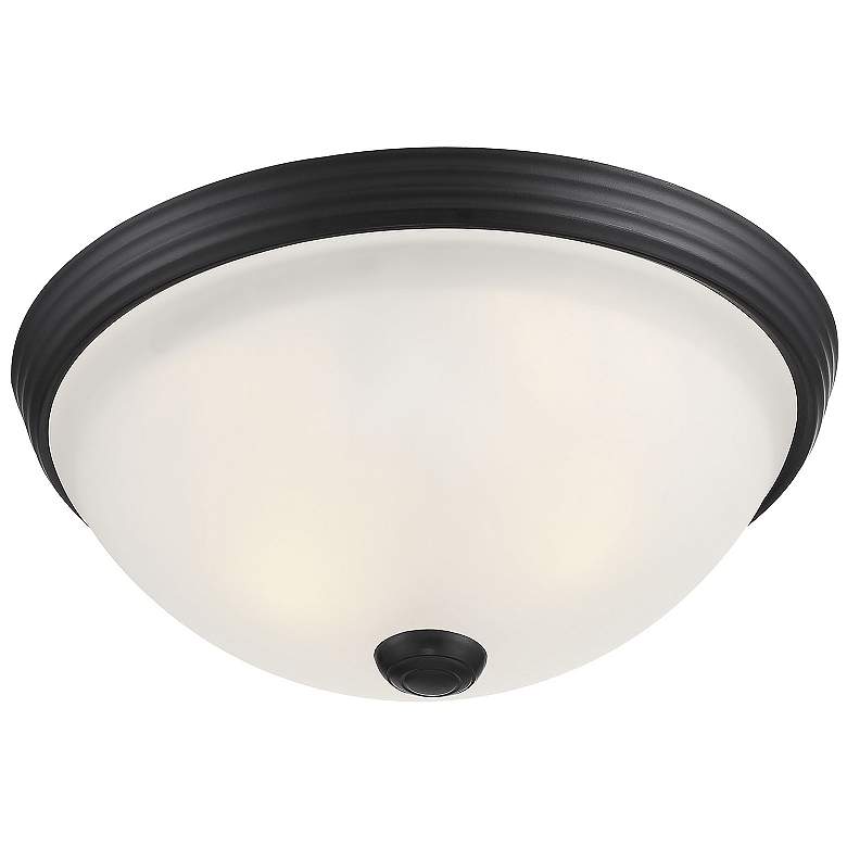 Image 4 Savoy House Essentials 11" Wide Matte Black 2-Light Ceiling Light more views