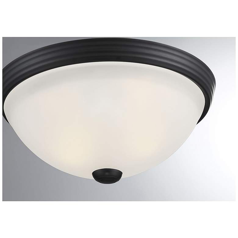Image 5 Savoy House Essentials 11" Wide Matte Black 2-Light Ceiling Light more views