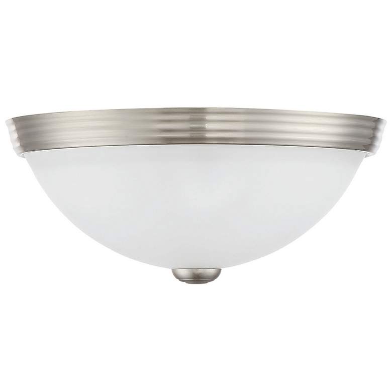Image 2 Savoy House Essentials 11" Wide Satin Nickel 2-Light Ceiling Light more views
